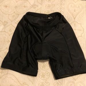 Black padded bicycle bike shorts